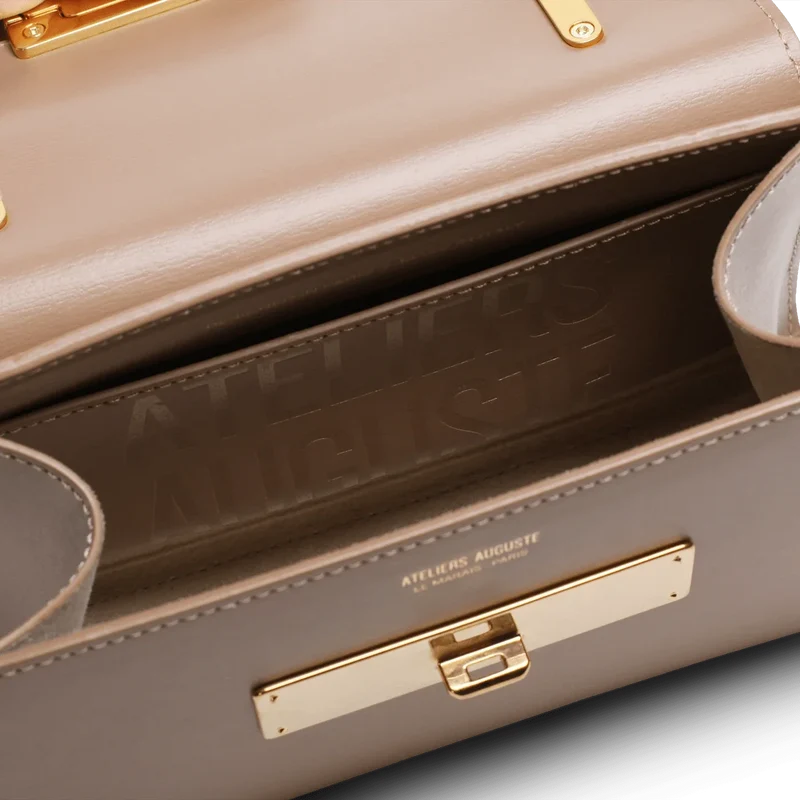 Mini Capucine - Cuir Box Taupe