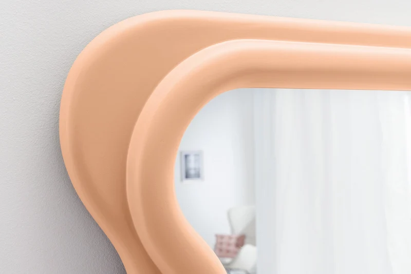 Design miroir mural CURVY 160cm apricot miroir pastel