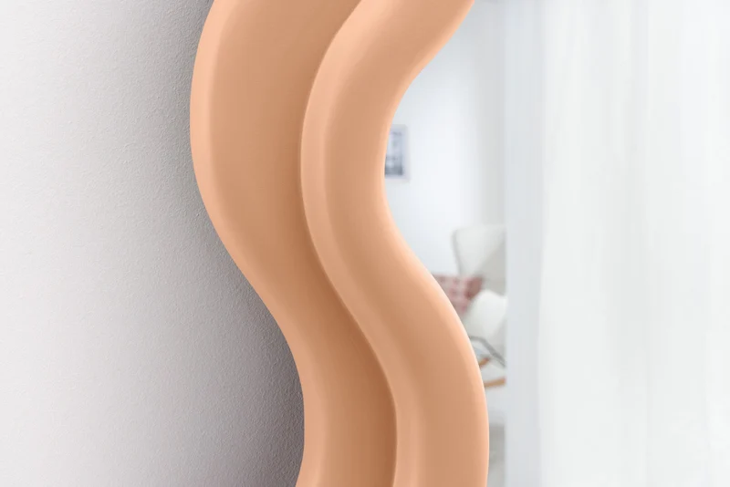 Design miroir mural CURVY 160cm apricot miroir pastel