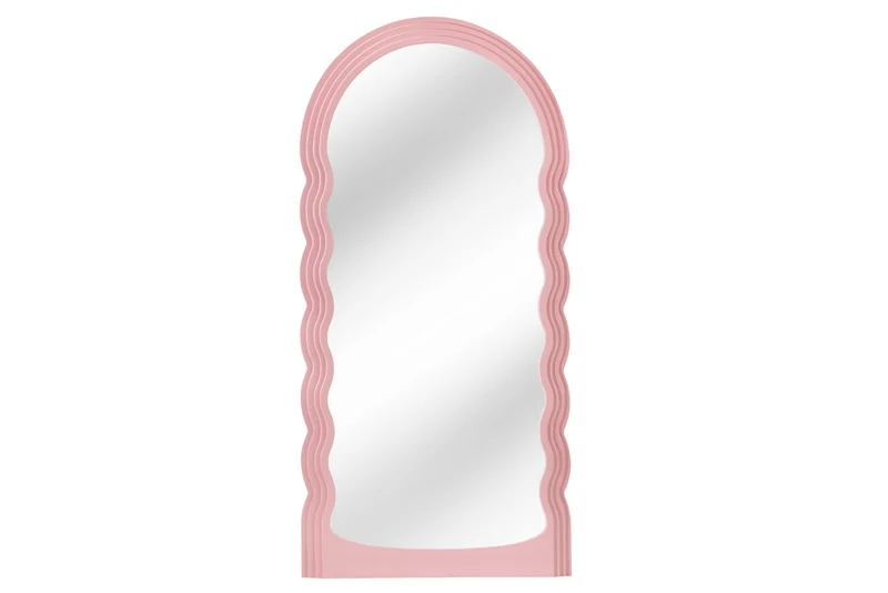 Miroir mural design WAVE 160cm rose