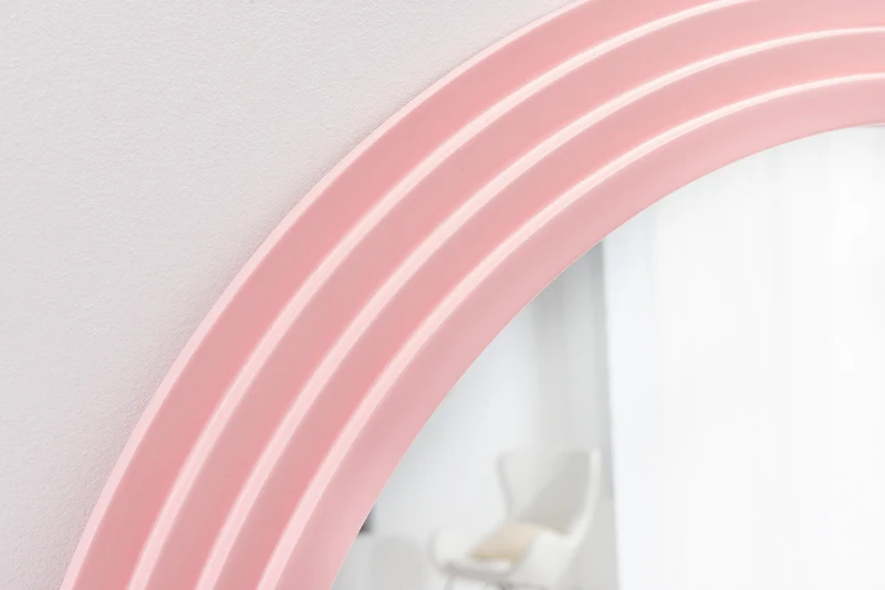 Miroir mural design WAVE 160cm rose