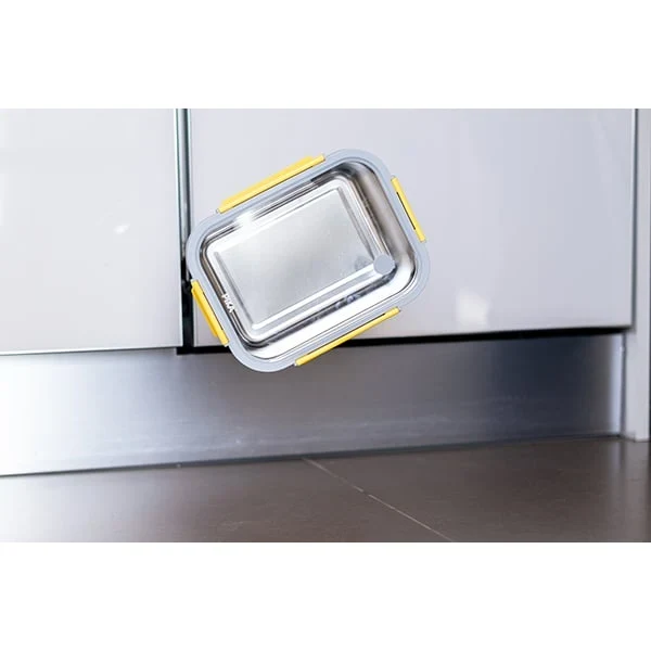 Boîte de conservation en inox rectangulaire 800 ml compatible micro-ondes Pika