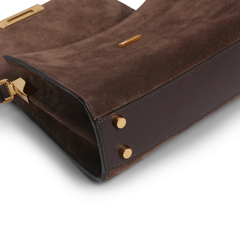 Mini Amelot - Cuir Velours Chocolat
