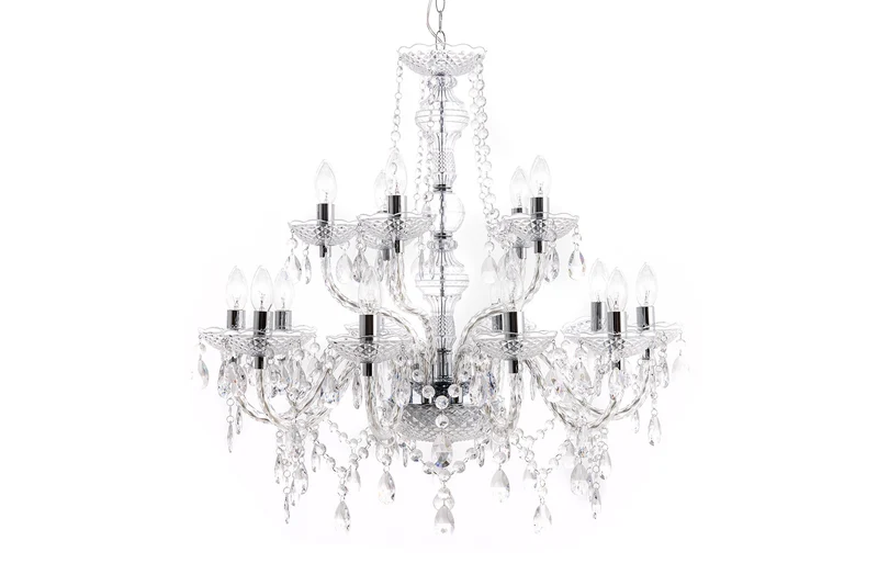 Design lustre CRYSTAL XL 80cm clair acrylique 15‑bras lustre