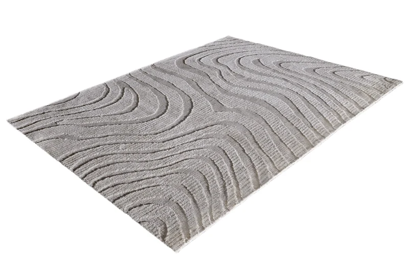 Tapis design WAVE 240x170cm gris effet 3D