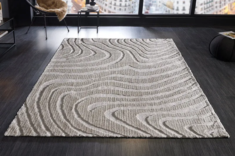 Tapis design WAVE 240x170cm gris effet 3D