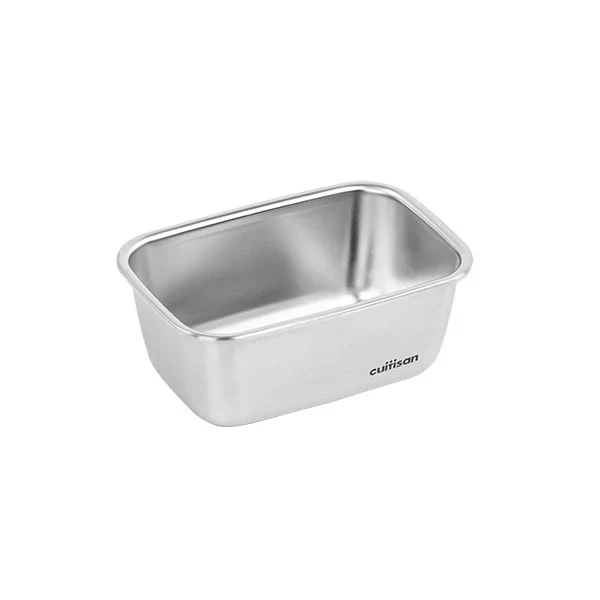 Boîte de conservation rectangulaire en inox 980 ml compatible micro-ondes Cuitisan