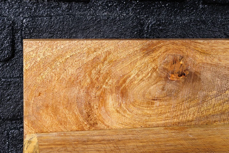 Etagère murale solide MAKASSAR 110cm en bois de manguier naturel fait main