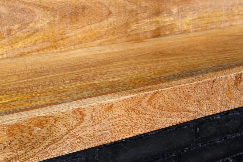 Etagère murale solide MAKASSAR 110cm en bois de manguier naturel fait main