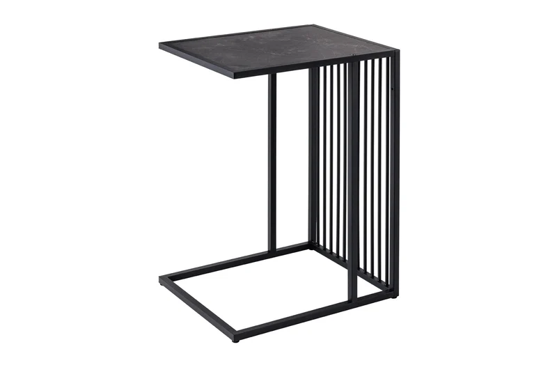 Table d’appoint moderne ARCHITECTURE 65cm table d’ordinateur portable en métal graphite