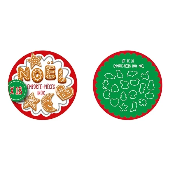 Boîte 18 découpoirs inox Noël Patisse