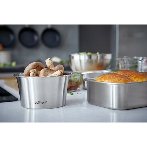 Boîte de conservation ronde en inox 920 ml compatible micro-ondes Cuitisan