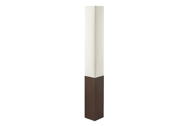 Lot de 2x Lampe sur pied élégante PARIS CLASSIC 160cm abat-jour en tissu blanc pied marron foncé