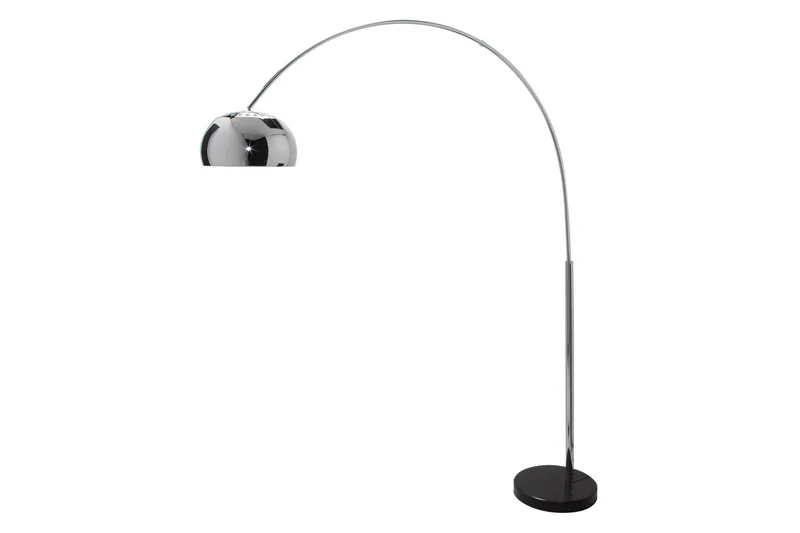 Lampe arc extensible LOUNGE DEAL 170-210cm lampadaire socle marbre chromé