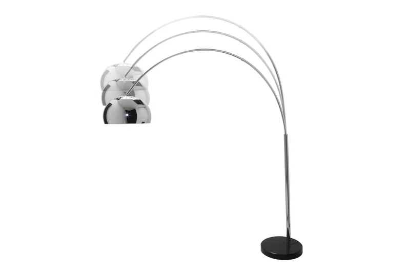 Lampe arc extensible LOUNGE DEAL 170-210cm lampadaire socle marbre chromé