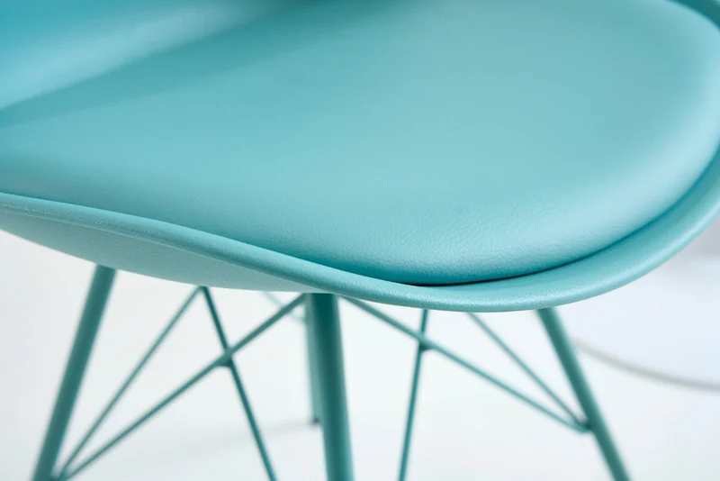 Lot de 2x chaises rétro SCANDINAVIA MEISTERSTÜCK turquoise