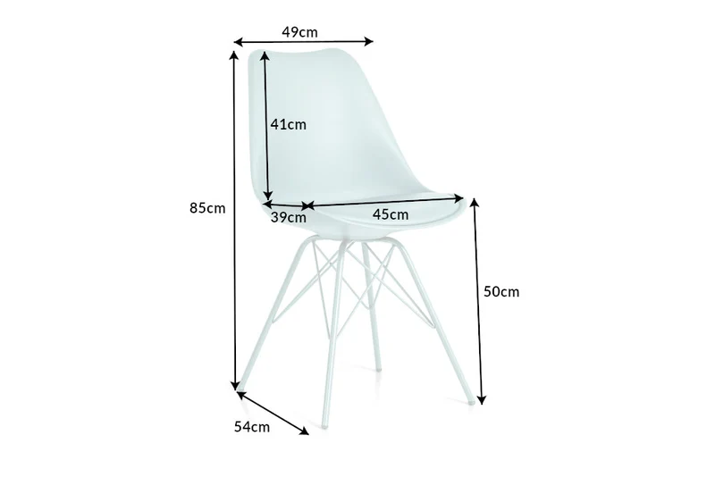 Lot de 2x chaises rétro SCANDINAVIA MEISTERSTÜCK turquoise