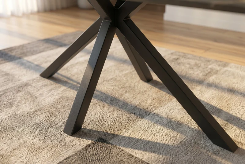 Table à manger moderne GALAXIE 160cm Aurora Oro céramique sable or noir