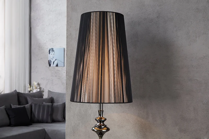 Lampadaire design élégant LUCIE 160cm lampadaire noir de style baroque