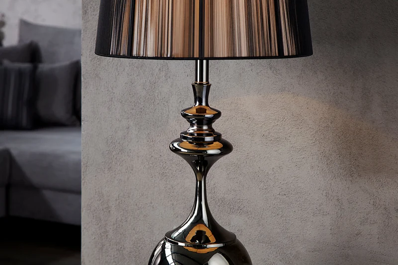 Lampadaire design élégant LUCIE 160cm lampadaire noir de style baroque