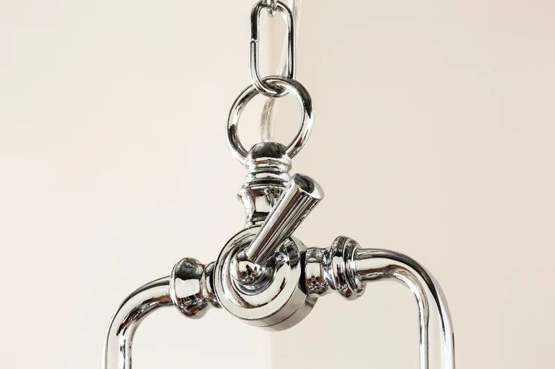 Lampe à suspension industrielle INDUSTRIELLE 45cm argent chromé design classique