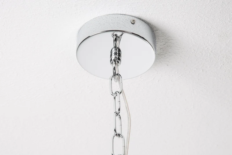 Lampe à suspension industrielle INDUSTRIELLE 45cm argent chromé design classique