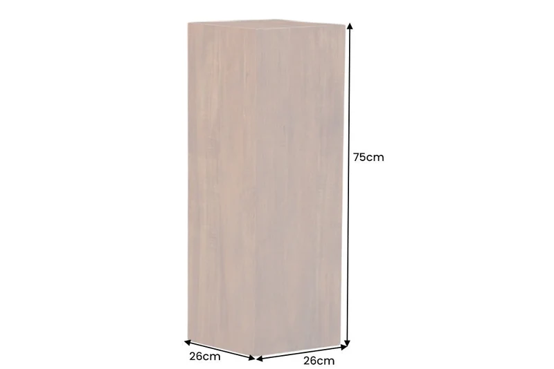 Colonne décorative en bois massif COLUMNA 75cm table d’appoint en acacia marron