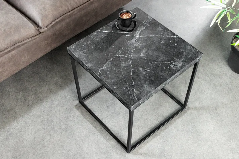Table d’appoint moderne ARCHITECTURE 45cm structure métal graphite