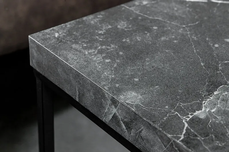 Table d’appoint moderne ARCHITECTURE 45cm structure métal graphite