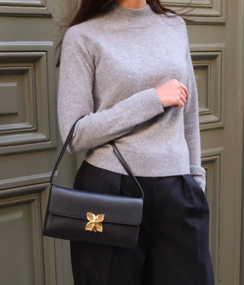 Hortensia Clutch | Noir