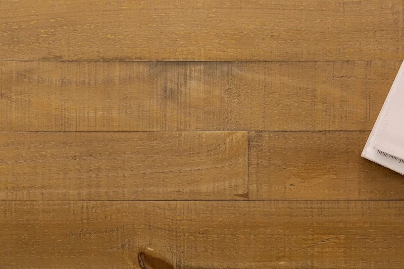 Buffet en bois massif THOR 195cm pin marron avec tiroirs casier à vin design industriel