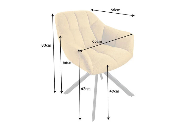 Lot de 2x chaises pivotante PAPILLON velours jaune moutarde pieds métal noir accoudoirs