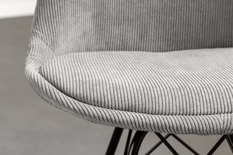 Lot de 2x chaises rétro SCANDINAVIA MEISTERSTÜCK gris
