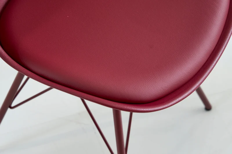Lot de 2x chaises rétro SCANDINAVIA MEISTERSTÜCK rouge