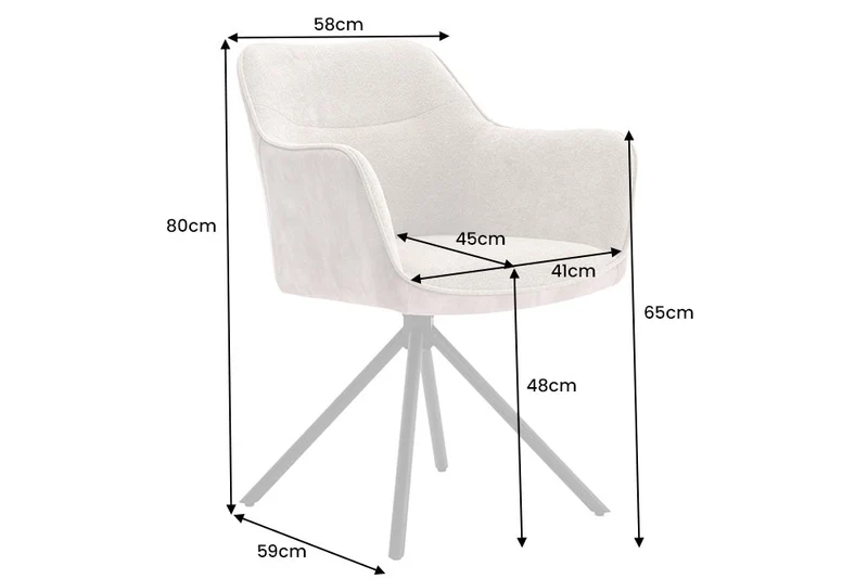 Lot de 2x chaises pivotante VERONA en tissu texturé velours jaune moutarde avec accoudoirs et pieds en métal noir
