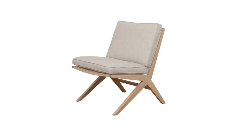 Endless Summer Lounge Chair with Cushion, Ash/Natural