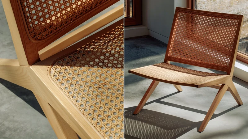 Endless Summer Lounge Chair, Natural Cane/Ash