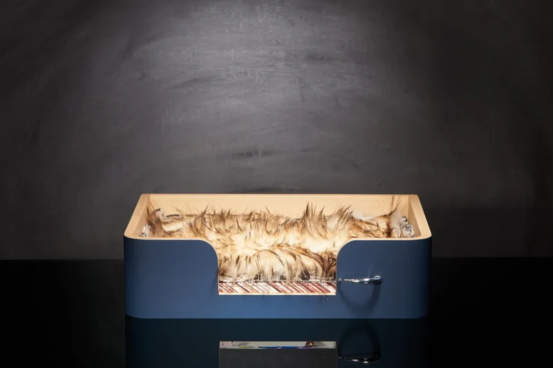 « Drôle de Panier » pour chat - Bleu Nuit