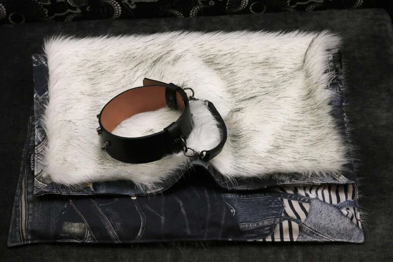 Couverture pour chien « Metis » Blue Ice - Tissu Jean-Paul Gaultier