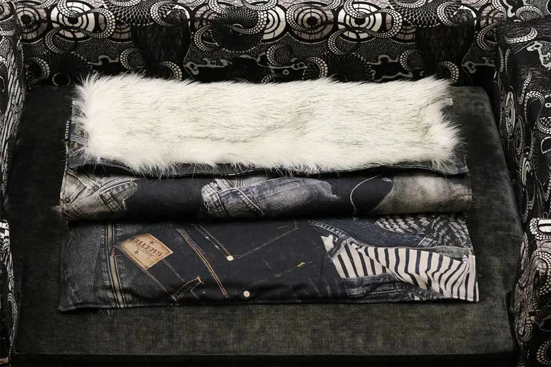 Couverture pour chat « Metis » Blue Ice - Tissu Jean-Paul Gaultier
