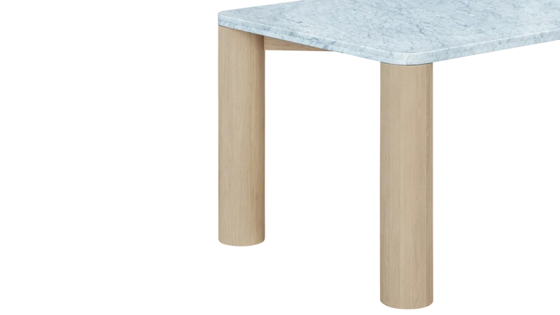 Field Dining Table, Seats 6-8 People, Oak/Carrara Marble