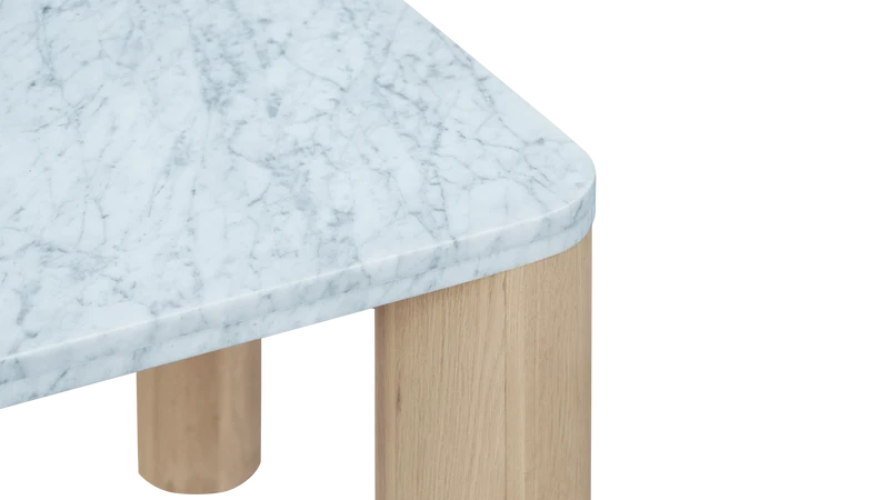 Field Dining Table, Seats 6-8 People, Oak/Carrara Marble