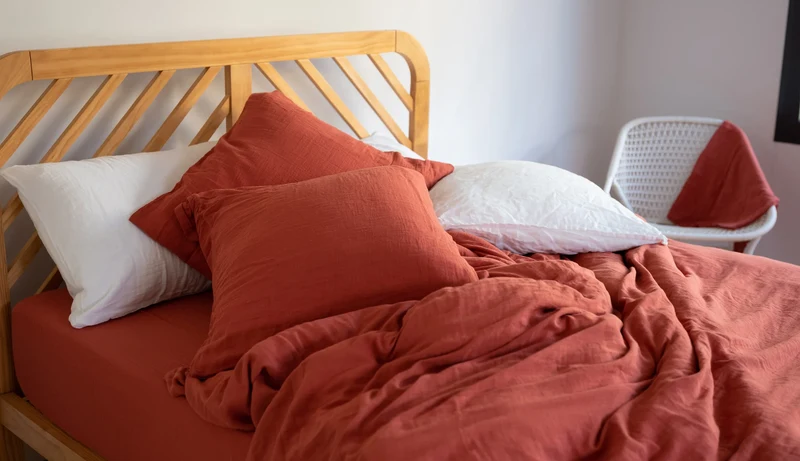 Parure de lit en gaze de coton