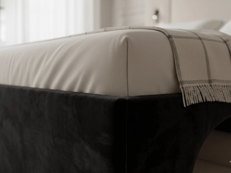 Lit Élysée – CosyPet Edition : tête de lit XXL, coffre, lumières, USB & tables de chevet incluses