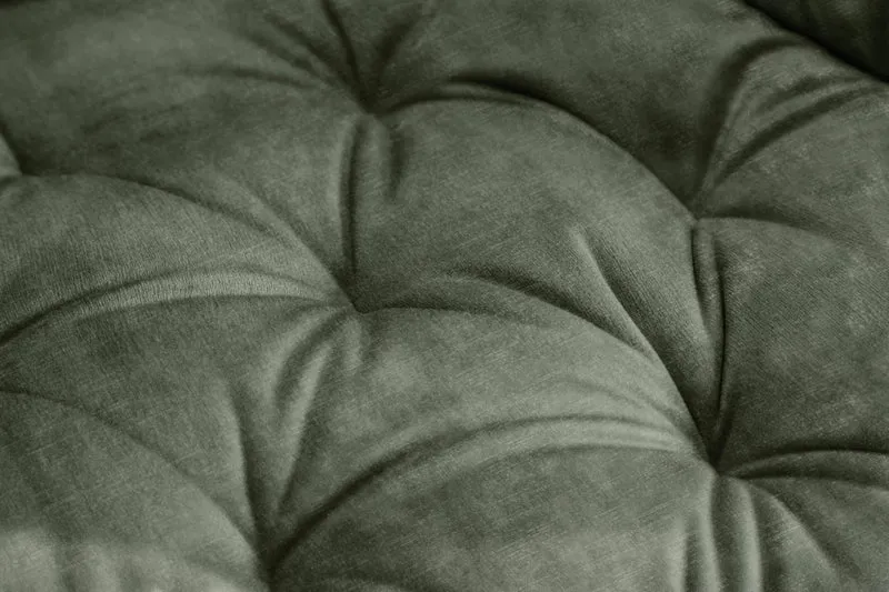 Fauteuil pivotant THE DUTCH COMFORT velours vert foncé avec accoudoirs Design moderne