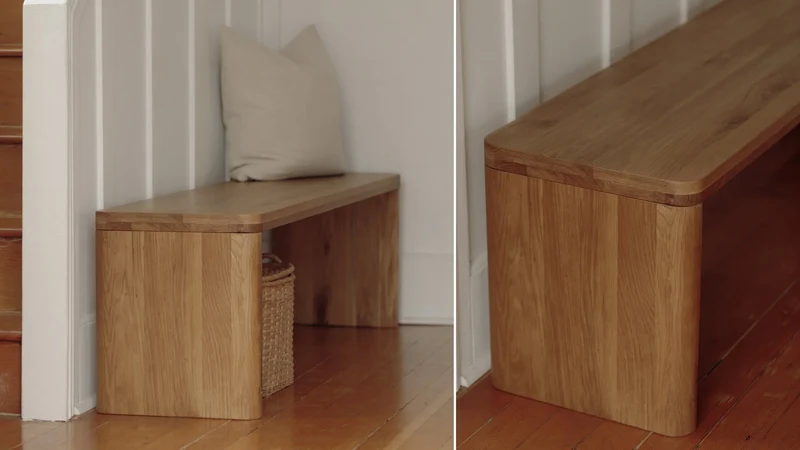 Form Bench, Seats 2, Oak