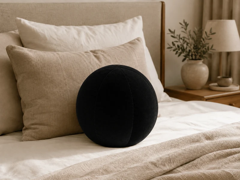Coussin Ballon Nuba – Coussin Rond Design pour Canapé et Chambre