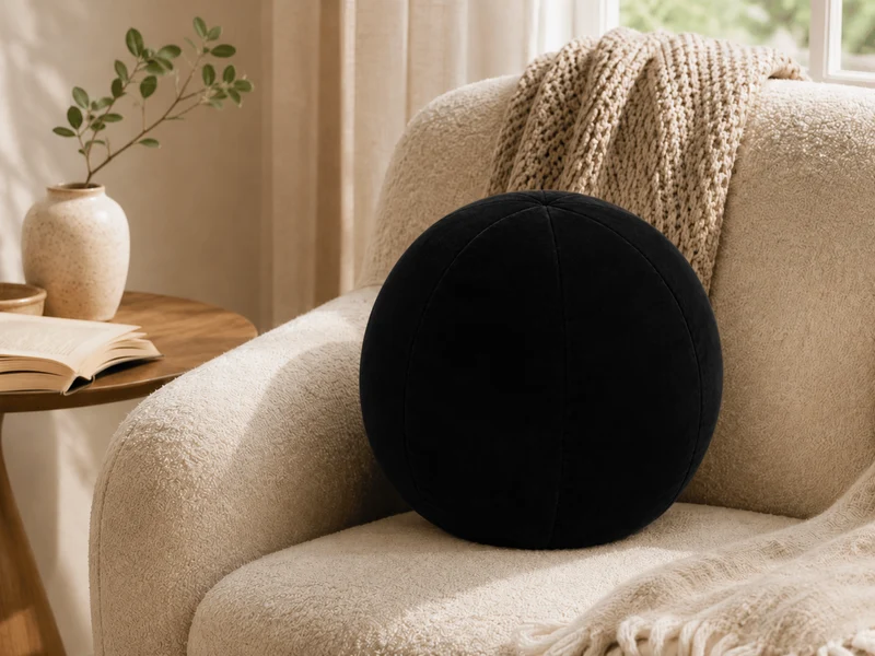 Coussin Ballon Nuba – Coussin Rond Design pour Canapé et Chambre
