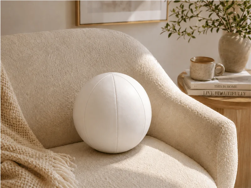 Coussin Ballon Nuba – Coussin Rond Design pour Canapé et Chambre