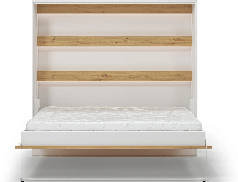 Lit escamotable NEO – armoire lit murale verticale avec rangements